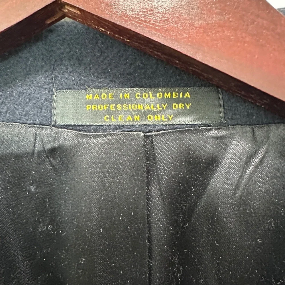 Rare Vintage Simons Copley Square 100% Mongolian Cashmere Black Overcoat‎ 48R